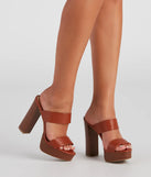 Stack Up Dual Strap Platform Mules