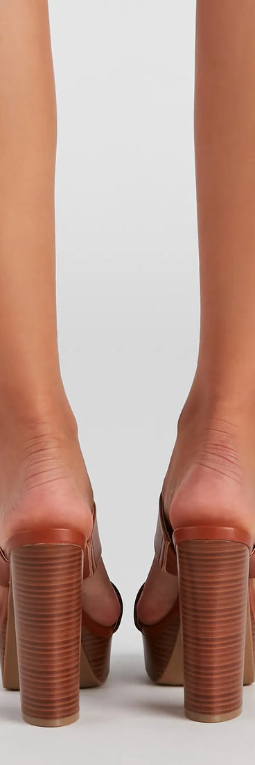 Stack Up Dual Strap Platform Mules