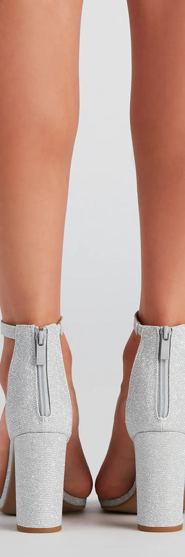 Step Out And Sparkle Glitter Heels