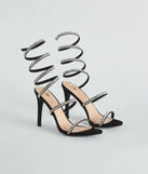 Spiral Rhinestone Stiletto Heels