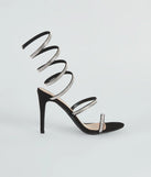 Spiral Rhinestone Stiletto Heels