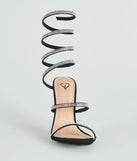 Spiral Rhinestone Stiletto Heels