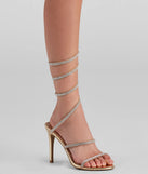 The cute and comfy style of the Glow Getter Rhinestone Stiletto Heels as your homecoming shoes creates a stand out look to complete your HOCO dress look!
