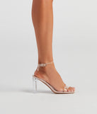 Icy Clear PVC Lucite Block Heels