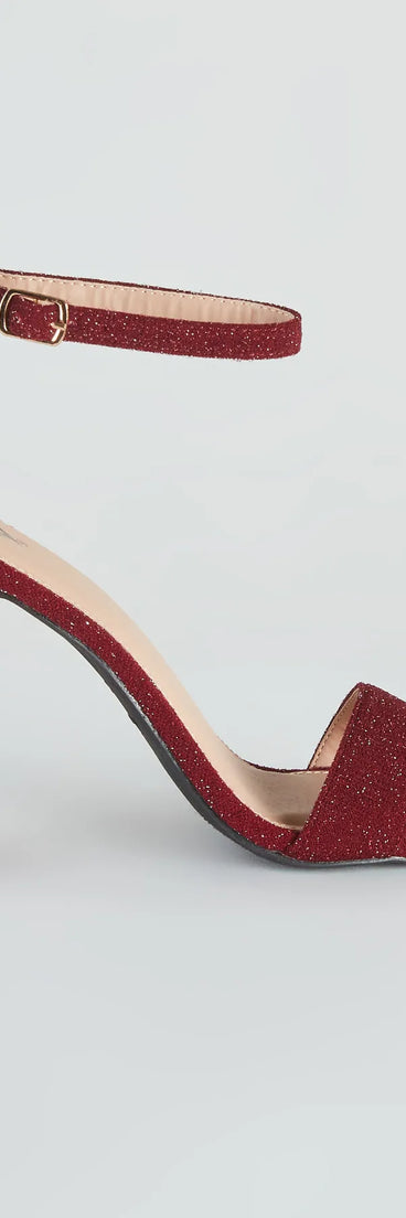 So Spectacular Glitter Block Heels