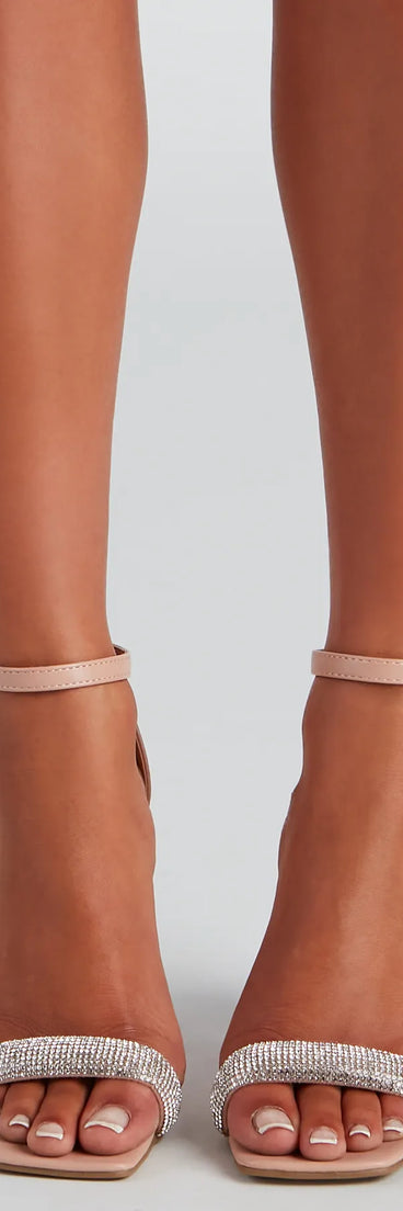 Glam Foot Forward PU Block Heels