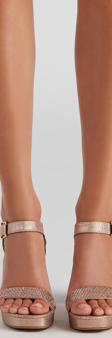 Fab Walking Glitter Platform Heels