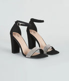 Sparkling Beauty Rhinestone Block Heels