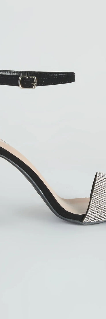 Sparkling Beauty Rhinestone Block Heels
