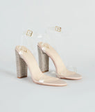 On The Scene Rhinestone Block Heels