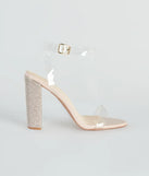 On The Scene Rhinestone Block Heels