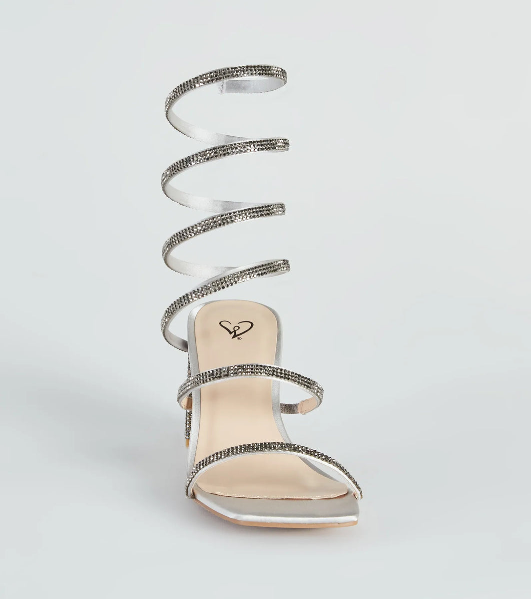Spring Into Rhinestone Block Heels & Windsor