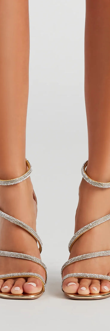 Golden Hour Rhinestone Strap Heels
