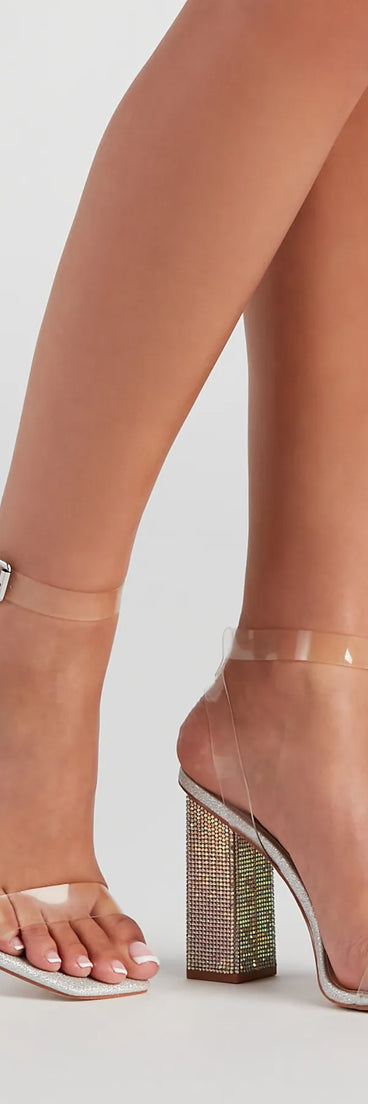 Night Shine Glitter Block Heels
