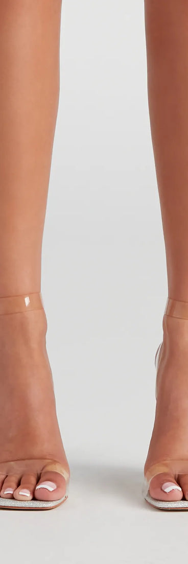 Night Shine Glitter Block Heels