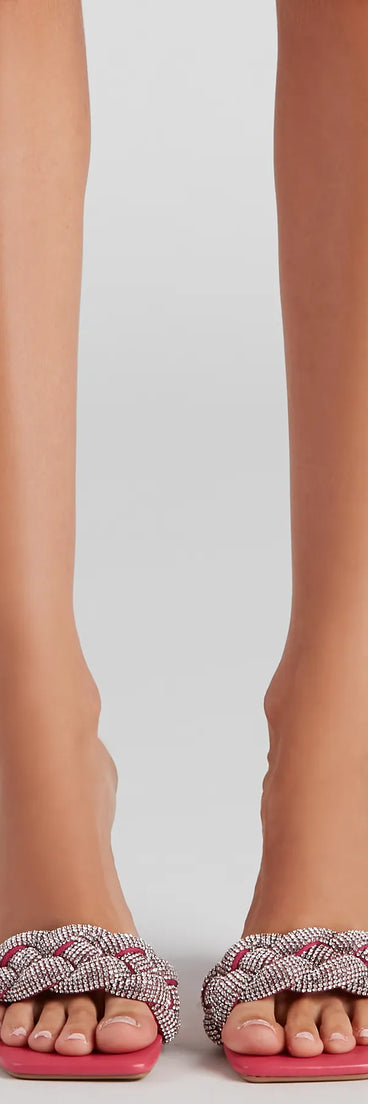 Stole My Heart Rhinestone Mules