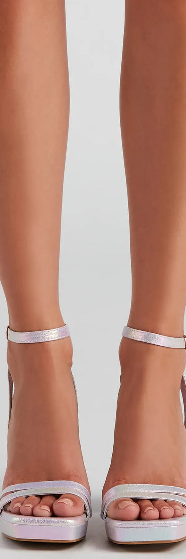 Retro Moments Metallic Platform Heels