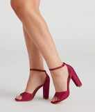 Own This Shine Glitter Block Heels