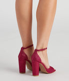 Own This Shine Glitter Block Heels