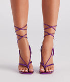 Fierce Stance Metallic Lace-Up Heels