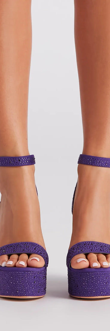 Sassy Style Rhinestone Platform Heels