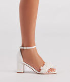 Whimsical Flair Floral Block Heels