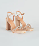 Ready Or Knot Rhinestone Platform Heels