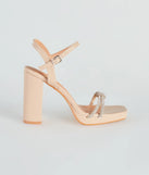 Ready Or Knot Rhinestone Platform Heels