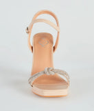 Ready Or Knot Rhinestone Platform Heels