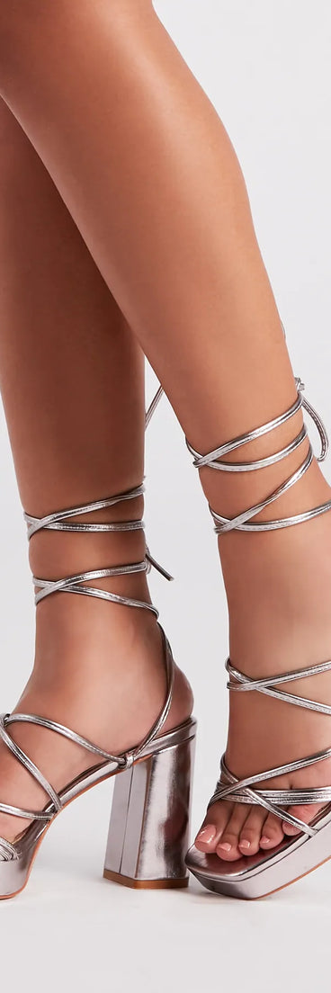 Major Moment Metallic Platform Heels