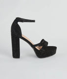 Glitzy Status Rhinestone Platform Heels
