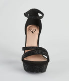 Glitzy Status Rhinestone Platform Heels