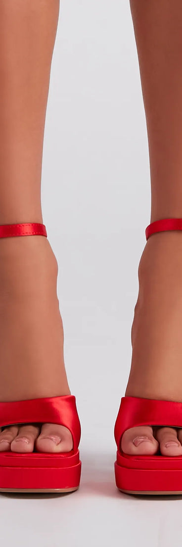 Something New Satin Platform Heels