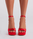 Something New Satin Platform Heels