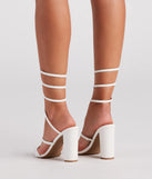Turn It Up Spiral Strap Block Heels