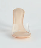 A Touch Of Chic Clear-Heel Mules