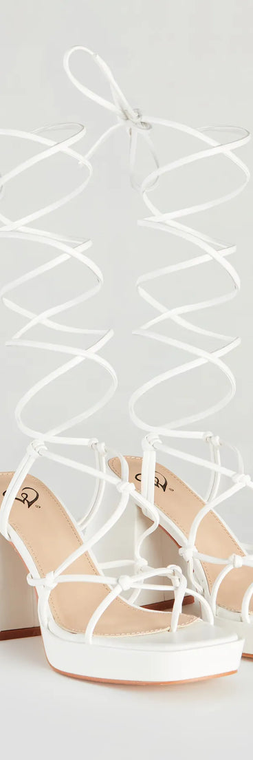 Chic Strut Lace-Up Platform Block Heels