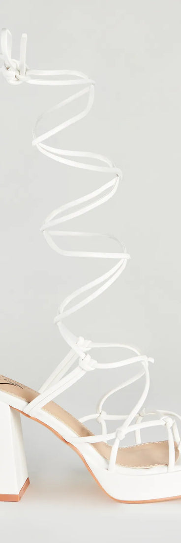 Chic Strut Lace-Up Platform Block Heels