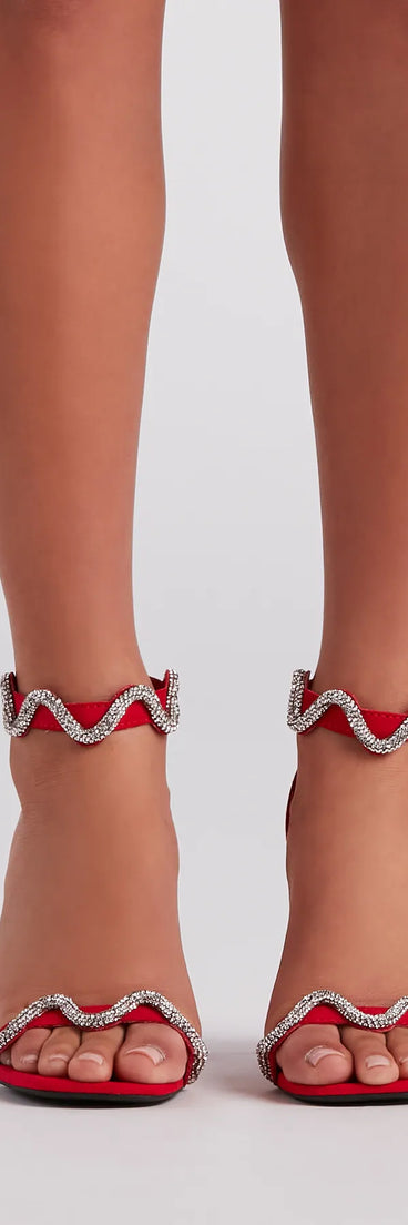 Style Swerve Rhinestone Block Heels