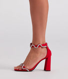 Style Swerve Rhinestone Block Heels