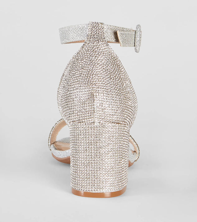 Glitzy Babe Rhinestone Block Heels | Windsor