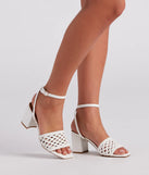 Natural Weave Low Block Heels