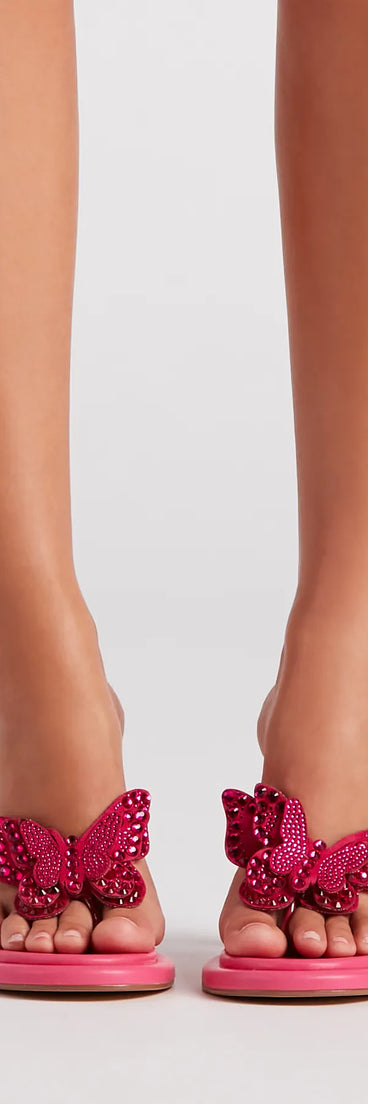 Ultimate Glam Girl Rhinestone Butterfly Stiletto Heels