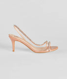 Cool-Girl Glam Rhinestone Clear Strap Stiletto Heels