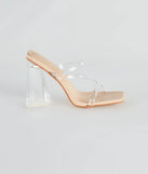 Stay Clear PVC Strappy Lucite Block Heels
