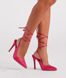 Chic Glam Rhinestone Lace-Up Stiletto Heels