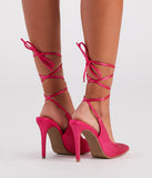 Chic Glam Rhinestone Lace-Up Stiletto Heels