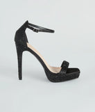 Sparkle At Midnight Rhinestone Platform Heels