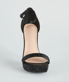 Sparkle At Midnight Rhinestone Platform Heels