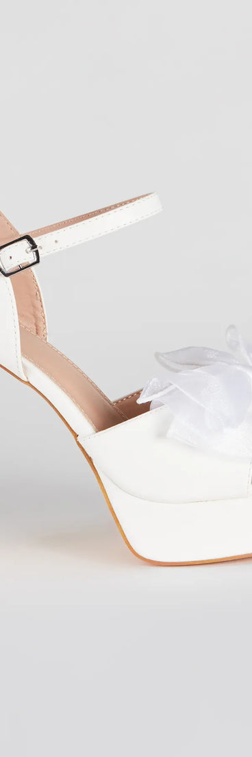 Gorgeous Statement Bow Platform Heels